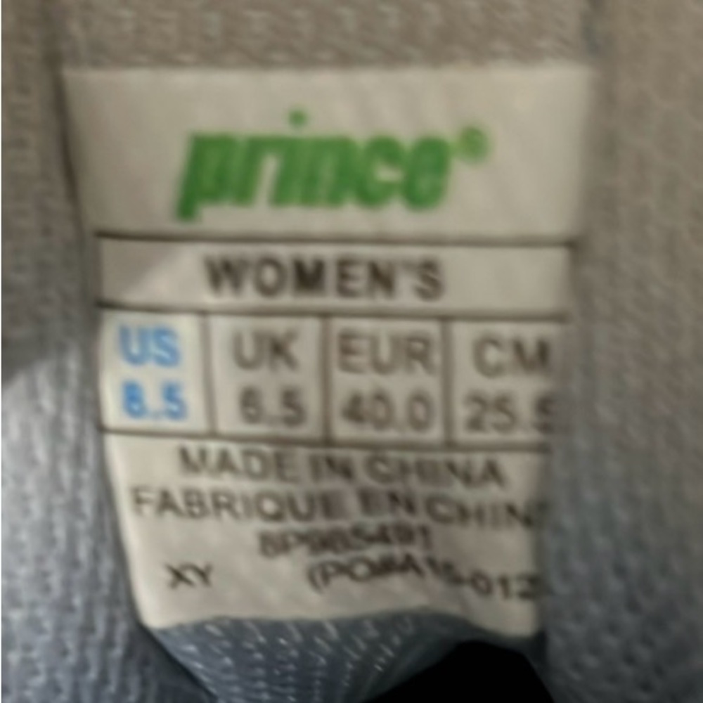 Prince T22 women’s 8.5 lace up grey and mint athletic tennis shoes - Picture 7 of 7